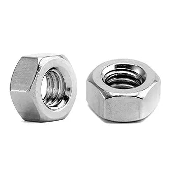 5/16-18 Hex Nuts 100Pcs 304 Stainless Steel 18-8, Full Thread, Hex Drive, Bright Finish by SG TZH