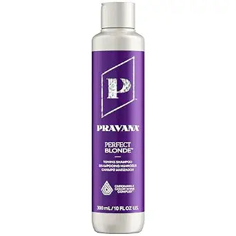 Pravana The Perfect Blonde Purple Toning Shampoo | Neutralizes Brassy, Yellow Tones | For Color Treated Hair | Chromasilk Enhances Shine & Protection | Vegan, Cruelty-Free | Paraben & Sulfate Free