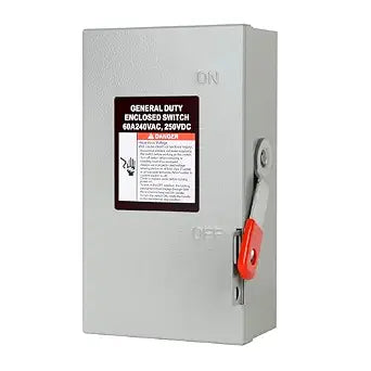 2P 60A 120/240V Single Phase 2 Wire Duty Safety Switch