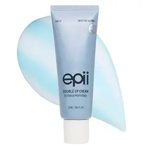Double Up Cream - Ectoin Face Moisturizer with Panthenol & 15% Squalane - Korean Skincare Soothing Barrier Repair Cream for Sensitive Skin Dry Skin Redness & Daily Hydration 50mL