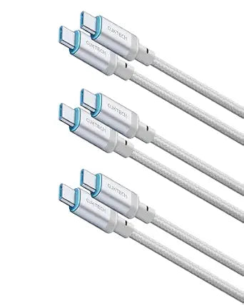 CUKTECH 240W USB-C to USB-C Cable, 3 Pack, 4.9 ft, Braided PD 3.1