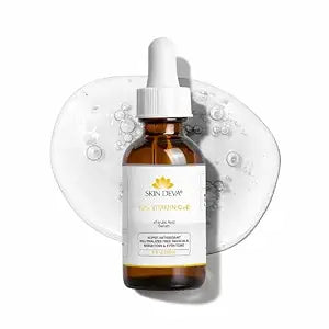 Skin Deva 10% Vitamin C Serum with Vitamin E & Ferulic Acid – Brightening Facial Serum with Hyaluronic Acid, Lightweight Formula for Even-Looking Skin (1 fl oz)