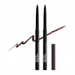 wet n wild Mega Last Breakup Proof Waterproof Retractable Gel Eyeliner - Ultra Pigmented 16-Hour Long Wear, Smudge Proof Satin Finish Formula, Cruelty-Free & Vegan - Dark Brown (Pack of 2)