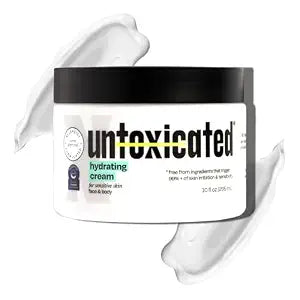 Untoxicated Moisturizing Cream - Facial Moisturizer & Body Cream for Sensitive Skin and NEA Approved for Eczema Relief - Ceramides & Hyaluronic Acid with No Common Irritants