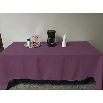 Intedge TCM45110-MAUVE Rectangular Tablecloth, 45" x 110", Hemmed Edge, Poly Cotton Fabric, Washable and Reusable Fabric Table Cover for Dining, Made in USA, 1 Each