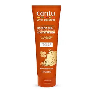 Cantu Ultra Moisture Nourishing Leave-In Conditioner with Batana Oil + Jamaican Black Castor Oil, 8 fl oz