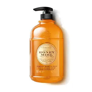Perlier – Honey Bath Cream, 16.9 Fl oz, 500 ml – Nourishing Italian Honey Bath & Shower Cleanser, Moisturizing Body Wash for Silky Soft Skin, Rich Creamy Lather with Natural Humectants