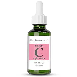 Vitamin C Serum (Tetrahexyldecyl Ascorbate) Night Oil Treatment With Squalane and Pure Rose Oil for Firmer, Glowing Skin, by Dr. Brenner 1 oz.