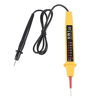Voltage Detector 8 in 1 Voltage Tester Pen AC DC 6 to 380V Multifunctional Car Electrical Instrument Tester Detector with Indicator Car Diagnostic Tool