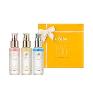 d'Alba Official White Truffle Spray Serum, 3 Solutions, Mother's Day, Gift Set (1.76 fl oz (52 ml) x 3ea), Vegan Skin Care, Glow Serum for Radiant Skin, All In One Mist, Korean Skin Care