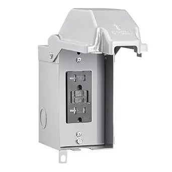 SURAIELEC Outdoor Outlet Box, 20 AMP Electrical Box with GFCI Outlet