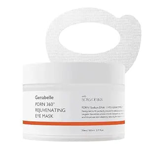 Genabelle PDRN 360�� Rejuvenating Eye Mask ��� Full Eye Area Eye Patches for Hydration, Firming & Elasticity with PDRN & Peptides ��� Targets Dark Circles, Puffiness & Fine Lines, Glass Skin ��� 3.38 fl oz.