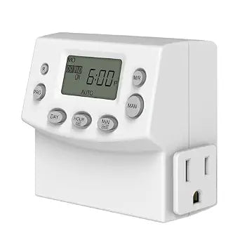 ENERLITES Heavy Duty Programmable Digital Timer Outlet, UL Listed