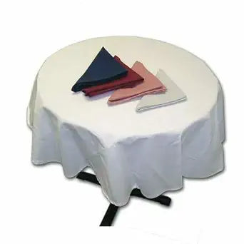 Intedge TCM54R Tablecloth, 54" Dia., Round, Hemmed Edge, 65/35 Poly/Cotton, Made in USA, Light Blue, 1 Each