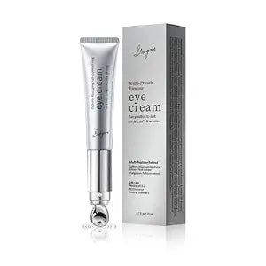 Multi-Peptide & Retinol Eye Cream,Electric Massage Eye Cream With Caffeine,Niacinamide,Vitamin C & for Dark Circles, Puffiness Puffy Bags & Wrinkles ，Anti-Aging Eye Cream for Fine Lines, 0.7 fl.oz