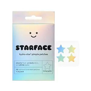 Starface Hydro-Star® Holographic Hydrocolloid Star Pimple Patch, 36 ct