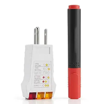 Grounding Tester Kit & Outlet Tester with Conductivity Test Pen