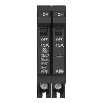 ABB Q-Line Tandem Circuit Breaker  15A/1P Configuration  120/240 VAC
