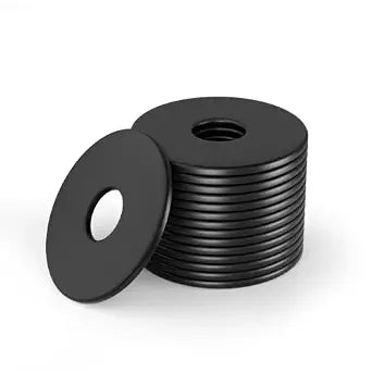 50 PCS 1/4" Stainless Flat Washers, Black Finish, Washer for Screws and Bolts, 18-8 (304) Stainless Steel Durable Hardware