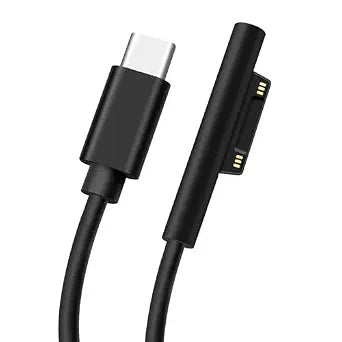 USB-C Male to Surface Magnetic Charging Cable, Supports PD up to 45W (15V/3A) Fast Charging, Compatible with Microsoft Surface Pro 7/6/5/4/3 Go/Book Surface Laptop 4/3/2, 1m/3.28ft