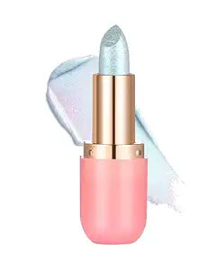 Holographic Glitter Lipstick for Women,Mermaid Blue Chameleon Shimmer Metallic Lipstick High Pigment Waterproof Long Lasting Lip Gloss,Sparkle Diamond Color Shift Non-Sticky Lips Tint Stick Makeup-07