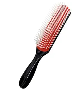 MDSTYLE Hair Brush for Curly, Thick, Wavy and Coily Hair - Curl Defining, Detangling, Styling, Blowdrying, Shaping - 9 Row Detangler Brush for Women and Men - Dry or Wet (Black Small - 1 Pack)