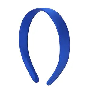 Royal Blue Satin Headband, 0.78Inch Smooth Plain Hard Hair Band