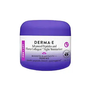 DERMA E Advanced Peptides & Flora-Collagen Moisturizing Night Cream, 2 Oz