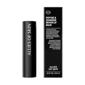 Allies of Skin Peptide & Ceramide Repair Lip Balm Treatment - with Palmitoyl Tripeptide-5, Ceramide NP, Sea Buckthorn, Avocado & Sunflower Seed Oil, Shea Butter, Vitamin C & E. 3.8g/ 0.13 oz