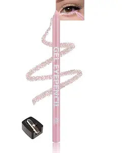 Light Pink Waterline Eyeliner, Glitter Waterproof Eyeliner Pencil for Women