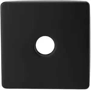 Shower Arm Flange Cover Plate, Durable Square Wall Hole Concealment for Bathroom Shower 304 Stainless Steel Matte Black 4 Inch 1 Pack