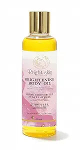 Best Brightening Body Oil (6.5 oz) - Glutathione, Arbutin, Rosehip Oil, Rose Extract for Uneven Skin Tone, Dark Spots, Scars, Anti-aging, Anti-wrinkle, Sunscreen, Scar Healing