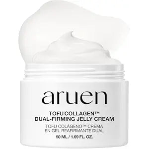 Tofu Collagen Dual-Firming Jelly Cream - 80% Fermented Soy Milk + Bean Essence + Niacinamide - Korean Glass Skin Tightening, Daily Facial Moisturizer (1.69 fl.oz | 50ml)