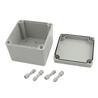 IP65 Waterproof Junction Box, 4.92 x 4.92 x 3.94 inches Square Electronics Enclosure, Gray ABS Plastic Dustproof Electrical Project Box for DIY Case (125 x 125 x 100mm)