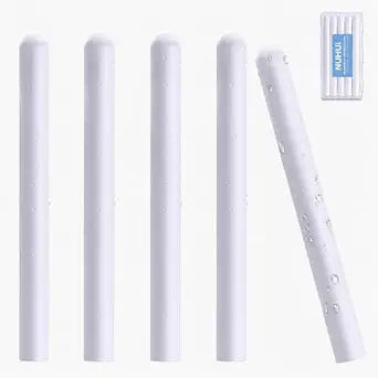 NUHUi Drying Stick Rod for Toys Absorption Dryer Rod Desiccant Keep Dry Stick Gift Reusable,Moisture-Proof Clothing Glass Dehumidifier Reduce Rust 5Pcs (White 5 Pieces)