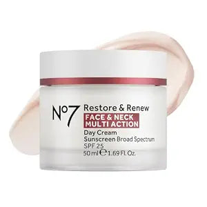 No7 Restore & Renew Sculpting Face & Neck Day Cream with SPF 25, 1.69 oz