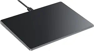 Wired touchpad supports multi gesture control, Aluminum alloy casing and glass panel Trackpad Mouse with Multi-Touch Navigation for Windows 10/11/Linux/fedora 43 Laptop PC Notebook Computer (black)