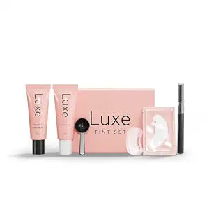 Luxe Cosmetics Lash and Brow Tint Kit ï¿½ï¿½ï¿½ Brown Color Set ï¿½ï¿½ï¿½ Long-Lasting Eyelash and Eyebrow Dye ï¿½ï¿½ï¿½ Vegan & Cruelty-Free ï¿½ï¿½ï¿½ Professional and At-Home Use ï¿