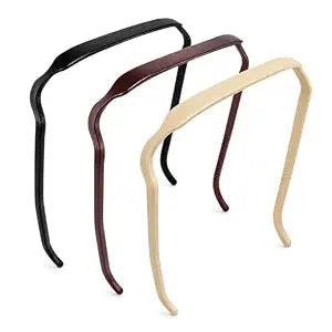 Square Invisible Headband for Curly Thick Hair, Mixed Color, Large, 3 Pack