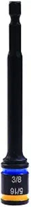 Malco C-RHEX 5/16 in. & 3/8 in. SAE 4in Shaft Length Cleanable, Reversible, Magnetic Hex Drivers | Impact Rated | Flip Bit | Flip Socket (MSHMLC1)