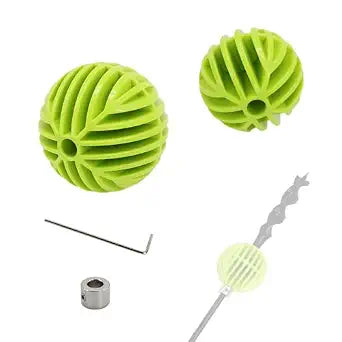 Flex Bit Placement Tool & Bumper Ball Guide Kit for 1/4" Shank Drill Bits - Includes 1-3/4" & 2-5/16" Guides for Cable Installation