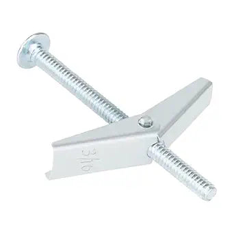25 Pcs 3/16 Inch Toggle Bolts Heavy Duty Metal Drywall Anchors Kit
