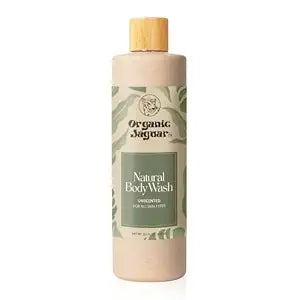 Organic Jaguar Natural Body Wash with Aloe Vera Gel and Shea Butter, Bath and Shower Soap Cleanser for Body Care, Leaves Skin Soft & Hydrated, Unscented, Sulfate and Paraben Free, 13.5 fl oz