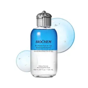 BIOCHEM Bi-Phase Eye & Lip Heavy Makeup Remover, Waterproof Mascara Remover