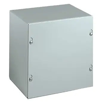 Wiegmann SC060604NK SC-Series NEMA 1 Screw Cover Wallmount Pull Box, No Knockouts, Painted Carbon Steel, 6" x 6" x 4"