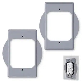 2 Pac PRBA400G Plastic Round Box Adapter, Gray, Single Gang