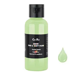 Go Ho Pastel Green Face Body Paint,Pastel Green Makeup Water Based Face Paint and Body Paint for Airbrush Makeup Special FX, Cosplay, and Halloween Make up