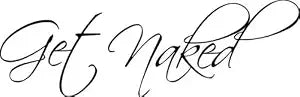 Get Naked Wall Decal Vinyl Bathroom Wall Art Stickers Black15'' X 51''