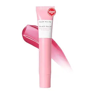 Glow Recipe Glass Balm Lip Treatment - 12Hr Hydrating Lip Balm & Moisturizer with Hyaluronic Acid to Smooth, Plump & Protect from Dryness - Sheer Soft Pink Tint, Watermelon Bingsoo (15 ml)