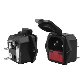 IEC 320 C14 Male Power Input Socket with Fuse,AC 250V 10A 3-Pin Panel-Mount Adapter,IEC 320 C14 Power Input Connector for Various Equipment,Laboratorie,Lower Supplie,and DIY Project 2PCS